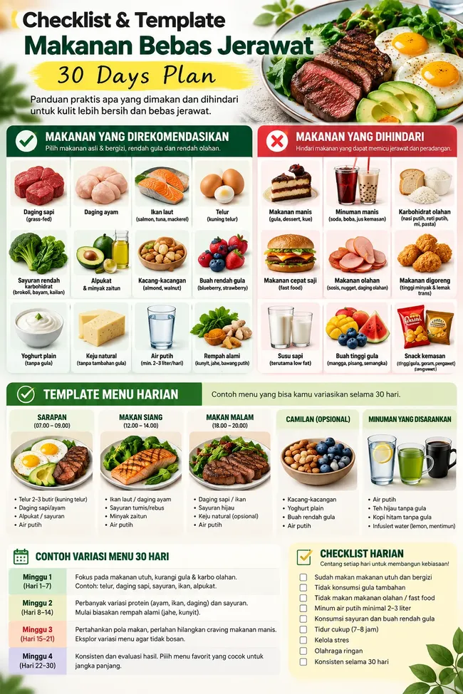 Cover checklist dan template makanan
